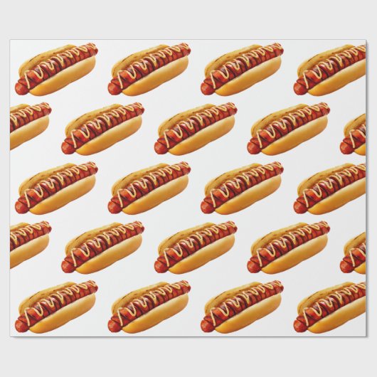 SlipperyJoe's Hot Dog verschachtelt weiche Knochen Geschenkpapier (Flach)