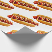 SlipperyJoe's Hot Dog verschachtelt weiche Knochen Geschenkpapier (Ecke)