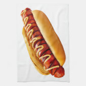 SlipperyJoe's Hot Dog verschachtelt weiche Knochen Geschirrtuch (Vertikal)