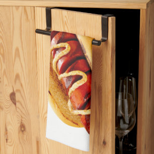 SlipperyJoe's Hot Dog verschachtelt weiche Knochen Geschirrtuch