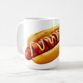 SlipperyJoe's Hot Dog verschachtelt weiche Knochen Kaffeetasse (Vorderseite Links)