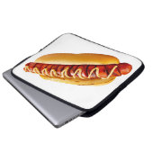 SlipperyJoe's Hot Dog verschachtelt weiche Knochen Laptopschutzhülle (Vorne Knopf)