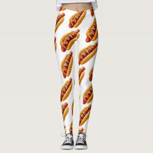 SlipperyJoe's Hot Dog verschachtelt weiche Knochen Leggings