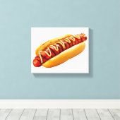 SlipperyJoe's Hot Dog verschachtelt weiche Knochen Leinwanddruck (Insitu (Holzboden))