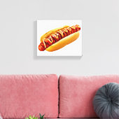 SlipperyJoe's Hot Dog verschachtelt weiche Knochen Leinwanddruck (Insitu (Wohnzimmer))
