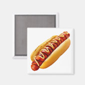 SlipperyJoe's Hot Dog verschachtelt weiche Knochen Magnet (Vorderseite/Rückseite)