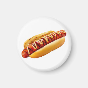 SlipperyJoe's Hot Dog verschachtelt weiche Knochen Magnet