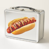 SlipperyJoe's Hot Dog verschachtelt weiche Knochen Metall Brotdose (Vorderseite)