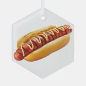 SlipperyJoe's Hot Dog verschachtelt weiche Knochen Ornament Aus Glas (Vorderseite)