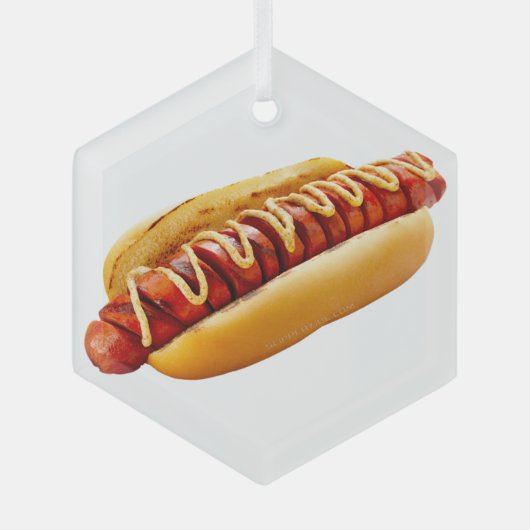 SlipperyJoe's Hot Dog verschachtelt weiche Knochen Ornament Aus Glas (Vorderseite)