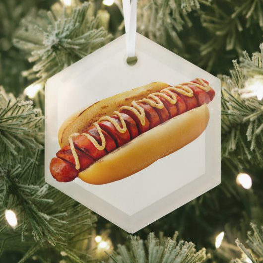 SlipperyJoe's Hot Dog verschachtelt weiche Knochen Ornament Aus Glas (Insitu)