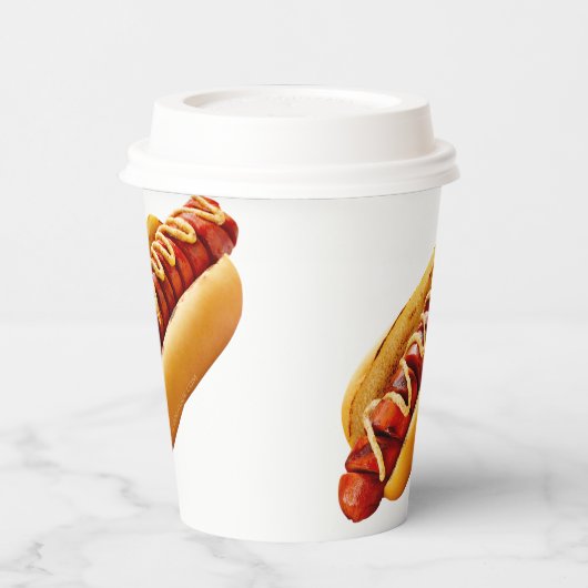 SlipperyJoe's Hot Dog verschachtelt weiche Knochen Pappbecher (Links)