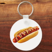 SlipperyJoe's Hot Dog verschachtelt weiche Knochen Schlüsselanhänger (Vorderseite)