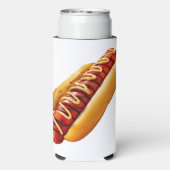 SlipperyJoe's Hot Dog verschachtelt weiche Knochen Selters Dosenkühler (Seltzer Rückseite)