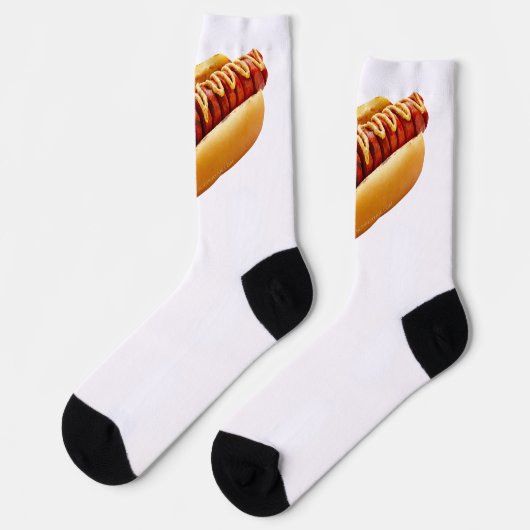 SlipperyJoe's Hot Dog verschachtelt weiche Knochen Socken (Linkes Detail)