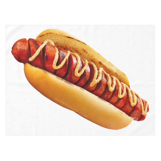SlipperyJoe's Hot Dog verschachtelt weiche Knochen Tischdecke (Vorderseite (Horizontal))