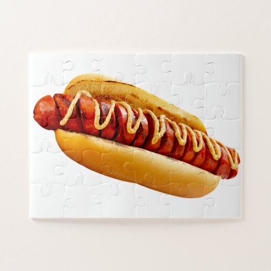 SlipperyJoe's Hotdog Senf geschnitten Fleisch Knoc Puzzle (Horizontal)