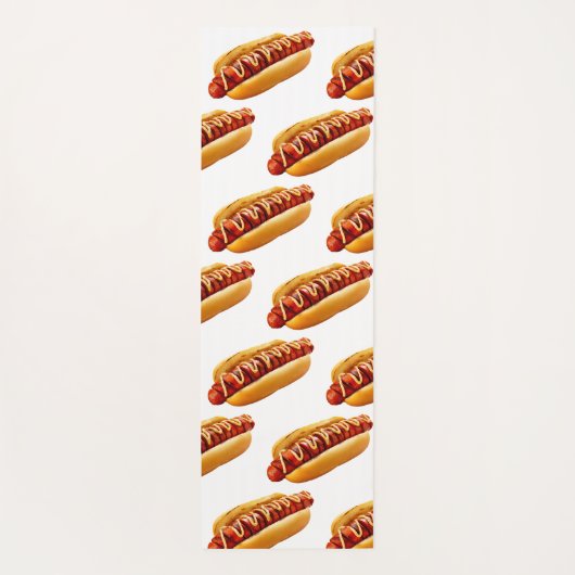SlipperyJoe's Hotdog Senf geschnitten Fleisch Knoc Yogamatte (Rückseite)