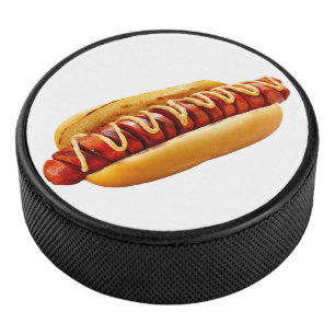 SlipperyJoe's Hotdog Senf geschnittenes Fleisch Br Eishockey Puck