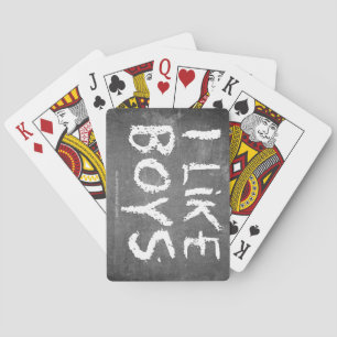SlipperyJoe's I Like Boys schmutzige schwarze Tafe Spielkarten