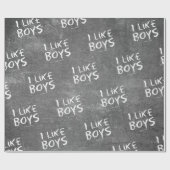 SlipperyJoe's I Like Boys schmutziges Chalkboard S Geschenkpapier (Flach)