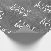 SlipperyJoe's I Like Boys schmutziges Chalkboard S Geschenkpapier (Ecke)