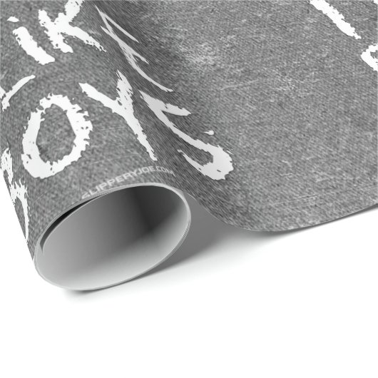 SlipperyJoe's I Like Boys schmutziges Chalkboard S Geschenkpapier (Rolleneckpunkt)