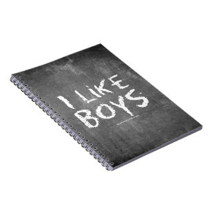 SlipperyJoe's I Like Boys schmutziges Chalkboard S Notizblock