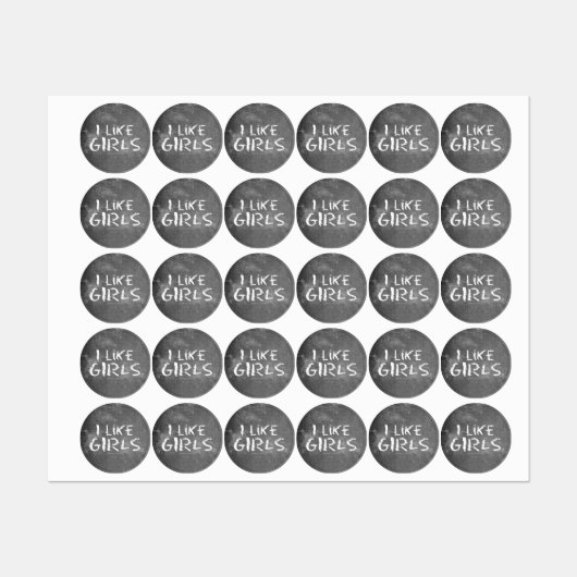 SlipperyJoe's I Like Girls dreckige Tafel dunkel t Etiketten (Blatt)