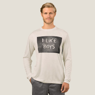 SlipperyJoe's Ich mag Jungs schmutzige schwarze Ta Tri-Blend Shirt