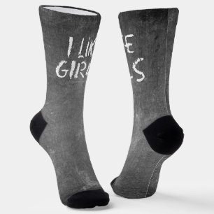 SlipperyJoe's Ich mag Mädchen schmutzige schwarze  Socken