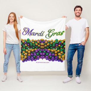 SlipperyJoe's ikonisches Mardi Gras-Motiv elega Fleecedecke