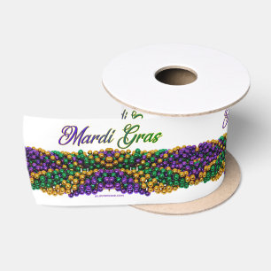 SlipperyJoe's ikonisches Mardi Gras-Motiv elega Satinband