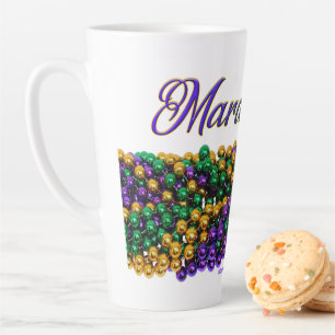 SlipperyJoe's ikonisches Mardi Gras-Motiv elegant Milchtasse