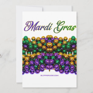 SlipperyJoe's ikonisches Mardi Gras–thematisches B Feiertagskarte