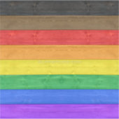 SlipperyJoe's Inclusive Gay Pride Flag strukturier Aufkleber (Vorderseite)