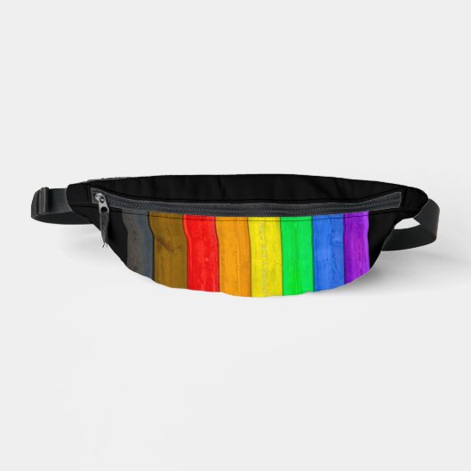 SlipperyJoe's Inclusive Gay Pride Flag strukturier Bauchtasche (Vorderseite)
