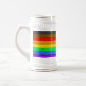 SlipperyJoe's Inclusive Gay Pride Flag strukturier Bierglas (Links)