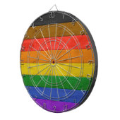 SlipperyJoe's Inclusive Gay Pride Flag strukturier Dartscheibe (Vorderseite rechts)
