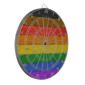 SlipperyJoe's Inclusive Gay Pride Flag strukturier Dartscheibe (Vorderseite Links)