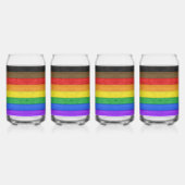 SlipperyJoe's Inclusive Gay Pride Flag strukturier Dosenglas (Hinten)