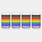 SlipperyJoe's Inclusive Gay Pride Flag strukturier Dosenglas (Vorderseite)
