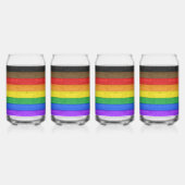 SlipperyJoe's Inclusive Gay Pride Flag strukturier Dosenglas (Links)