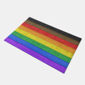 SlipperyJoe's Inclusive Gay Pride Flag strukturier Fußmatte (Schrägansicht)