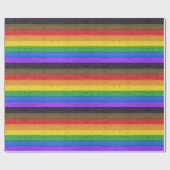 SlipperyJoe's Inclusive Gay Pride Flag strukturier Geschenkpapier (Flach)