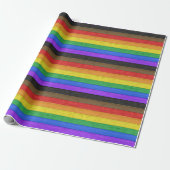 SlipperyJoe's Inclusive Gay Pride Flag strukturier Geschenkpapier (Ungerollt)