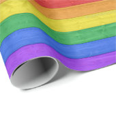 SlipperyJoe's Inclusive Gay Pride Flag strukturier Geschenkpapier (Rolleneckpunkt)