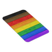 SlipperyJoe's Inclusive Gay Pride Flag strukturier Magnet (Rechte Seite)