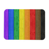SlipperyJoe's Inclusive Gay Pride Flag strukturier Magnet (Horizontal)