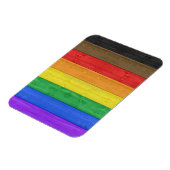 SlipperyJoe's Inclusive Gay Pride Flag strukturier Magnet (Linke Seite)